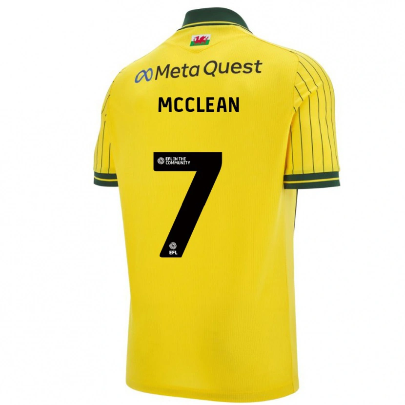 Danxen Dětské James Mcclean #7 Žlutá Zelená Daleko Hráčské Dresy 2025/26 Dres