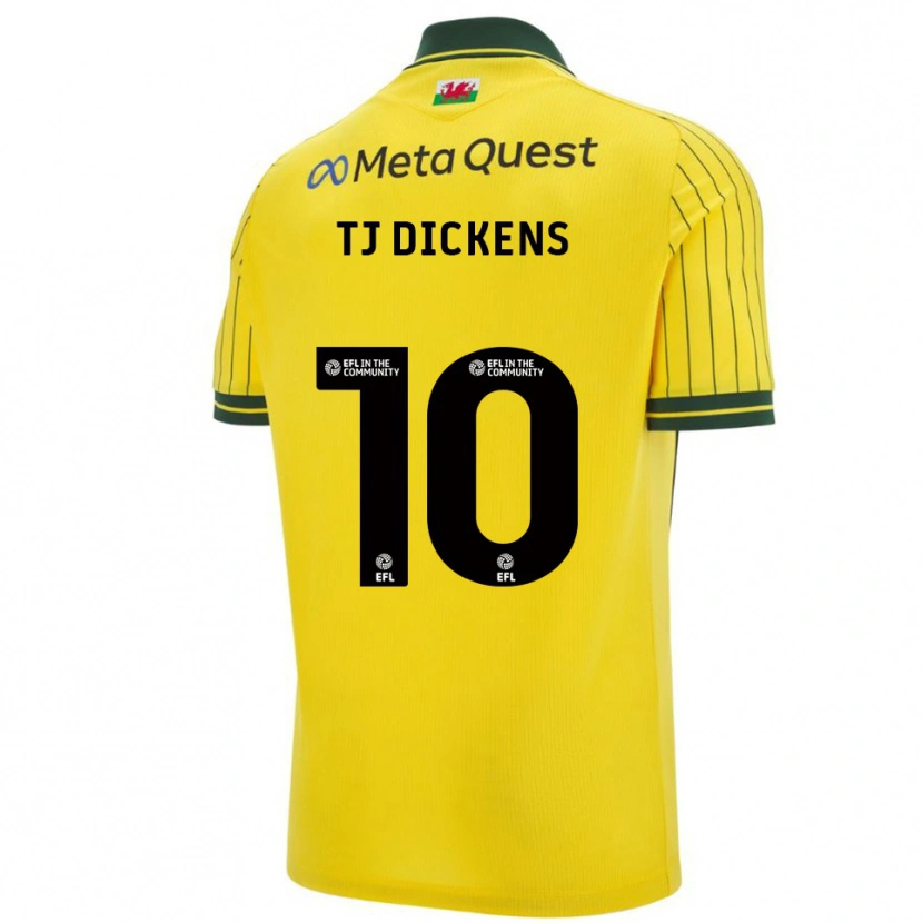 Danxen Dětské Tonicha Tj Dickens #10 Žlutá Zelená Daleko Hráčské Dresy 2025/26 Dres