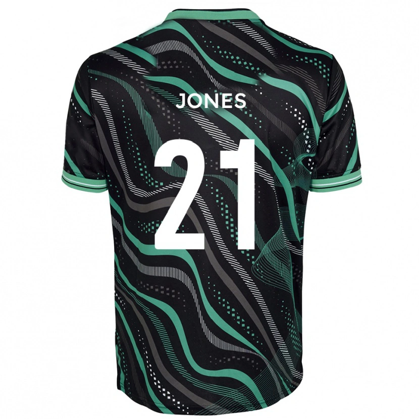 Danxen Dětské Jordan Jones #21 Černá Zelená Daleko Hráčské Dresy 2025/26 Dres