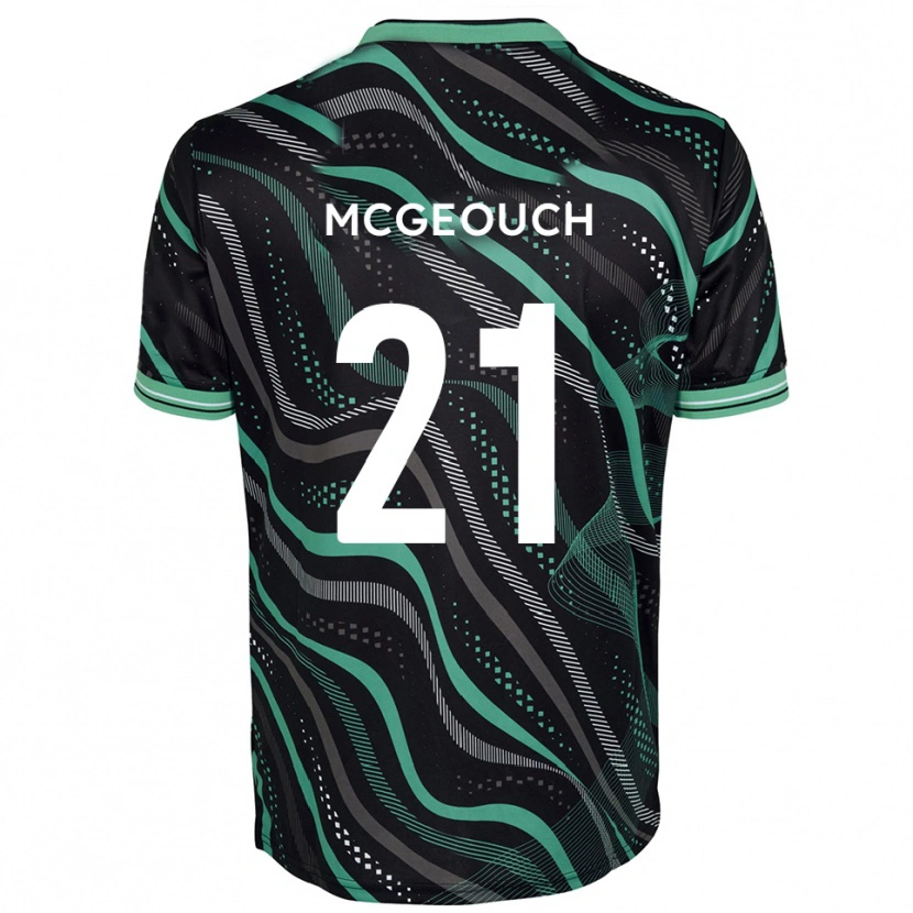 Danxen Dětské Dylan Mcgeouch #21 Černá Zelená Daleko Hráčské Dresy 2025/26 Dres