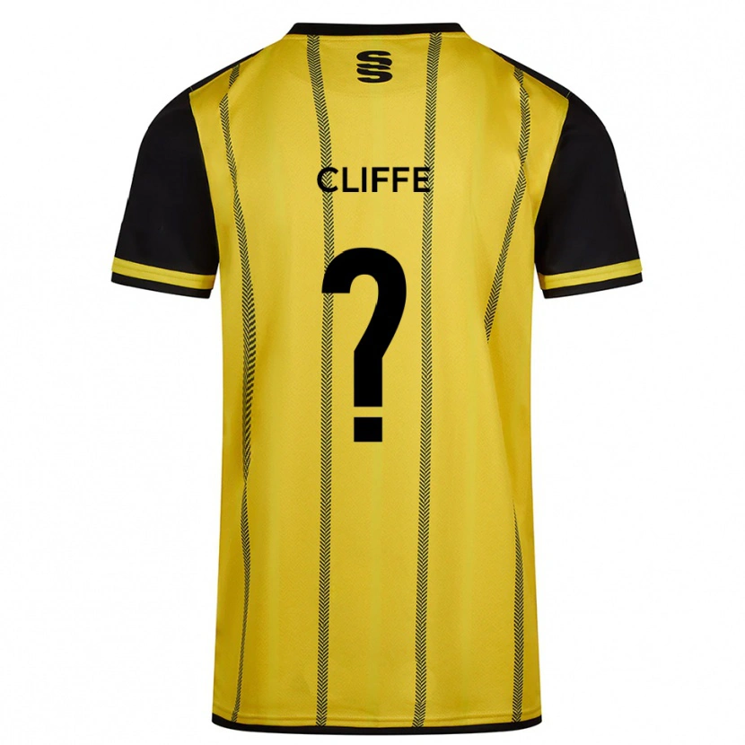 Danxen Dětské Nathan Cliffe #0 Žlutá Černá Daleko Hráčské Dresy 2025/26 Dres