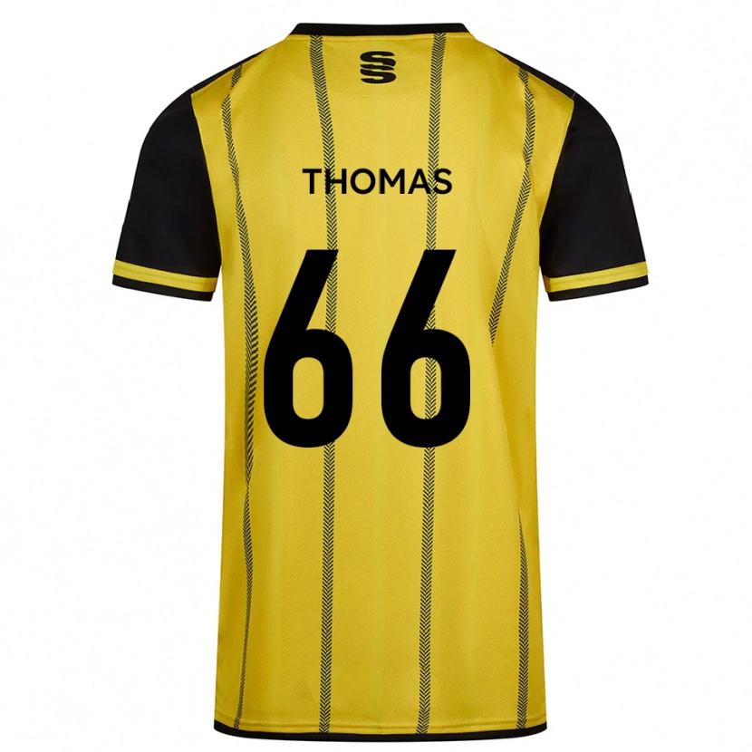 Danxen Dětské Luca Thomas #66 Žlutá Černá Daleko Hráčské Dresy 2025/26 Dres