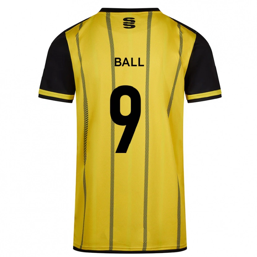 Danxen Dětské Theo Ball #9 Žlutá Černá Daleko Hráčské Dresy 2025/26 Dres