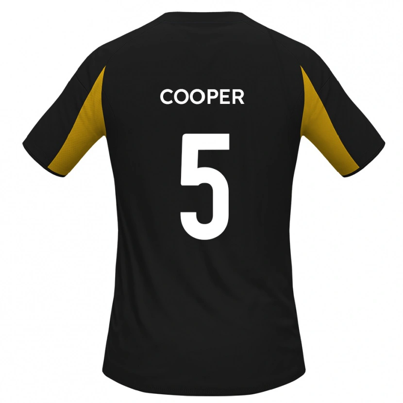 Danxen Dětské Jake Cooper #5 Černá Žlutá Daleko Hráčské Dresy 2025/26 Dres