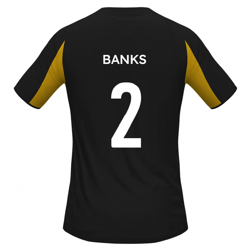 Danxen Dětské Lewis Banks #2 Černá Žlutá Daleko Hráčské Dresy 2025/26 Dres