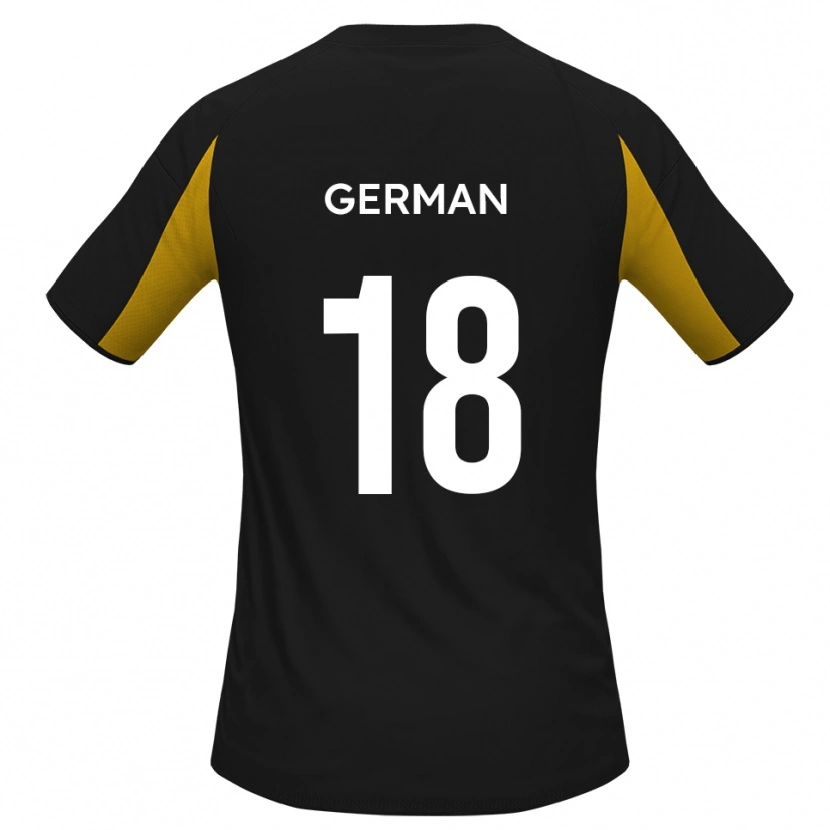 Danxen Dětské Owen German #18 Černá Žlutá Daleko Hráčské Dresy 2025/26 Dres