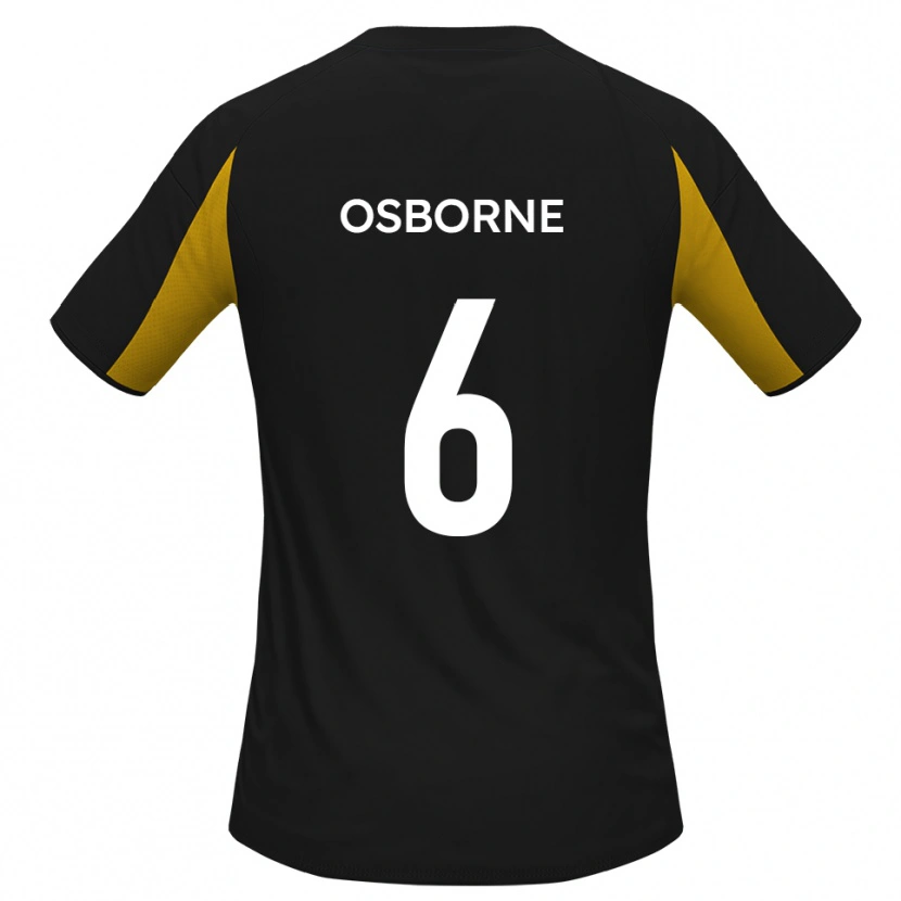 Danxen Dětské Elliot Osborne #6 Černá Žlutá Daleko Hráčské Dresy 2025/26 Dres