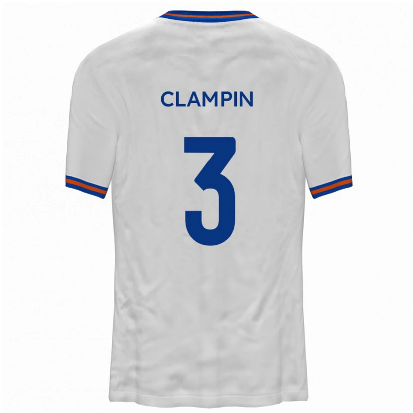 Danxen Dětské Ryan Clampin #3 Bílá Modrá Daleko Hráčské Dresy 2025/26 Dres