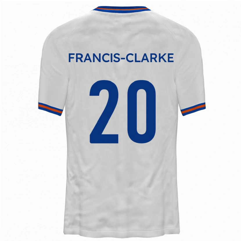 Danxen Dětské Aidan Francis-Clarke #20 Bílá Modrá Daleko Hráčské Dresy 2025/26 Dres