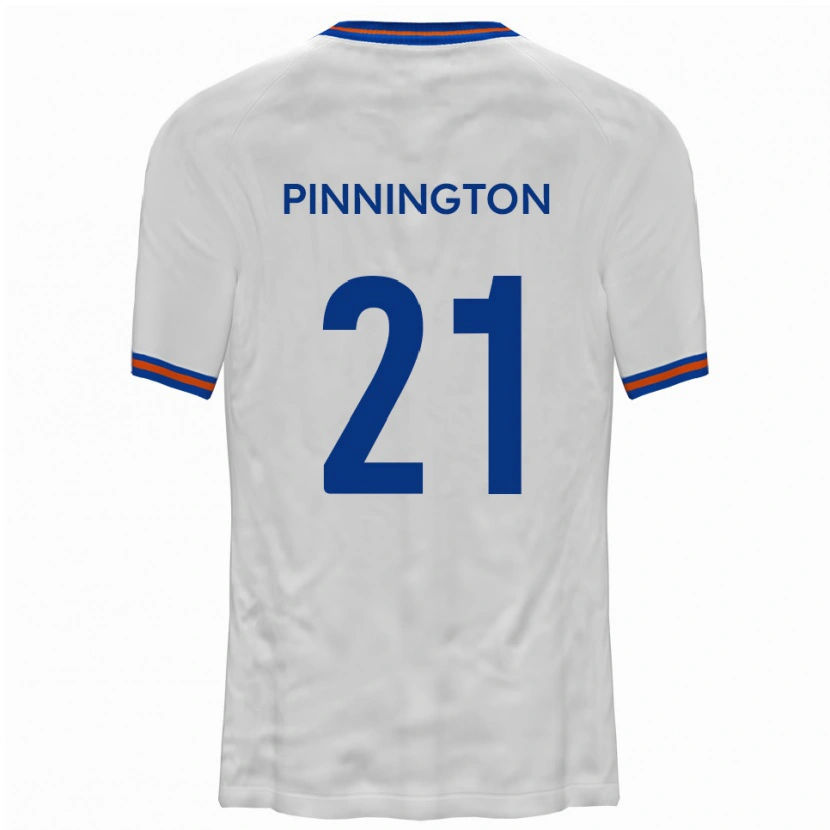 Danxen Dětské Jacob Pinnington #21 Bílá Modrá Daleko Hráčské Dresy 2025/26 Dres