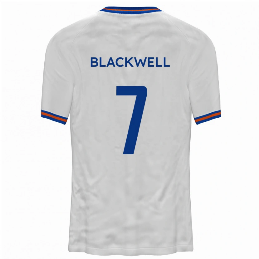 Danxen Dětské Tom Blackwell #7 Bílá Modrá Daleko Hráčské Dresy 2025/26 Dres