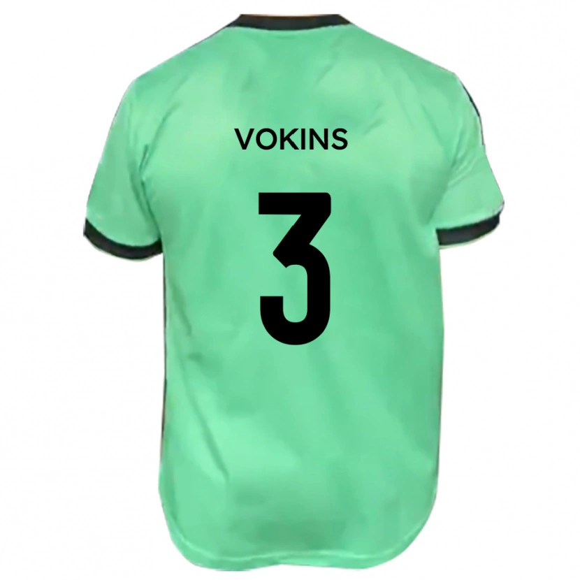 Danxen Dětské Jake Vokins #3 Tyrkysová Černá Daleko Hráčské Dresy 2025/26 Dres