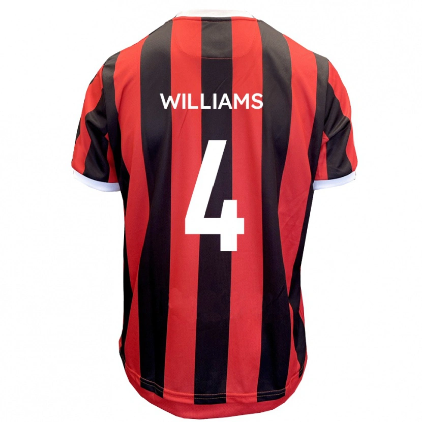 Danxen Dětské Morgan Williams #4 Červená Černá Daleko Hráčské Dresy 2025/26 Dres