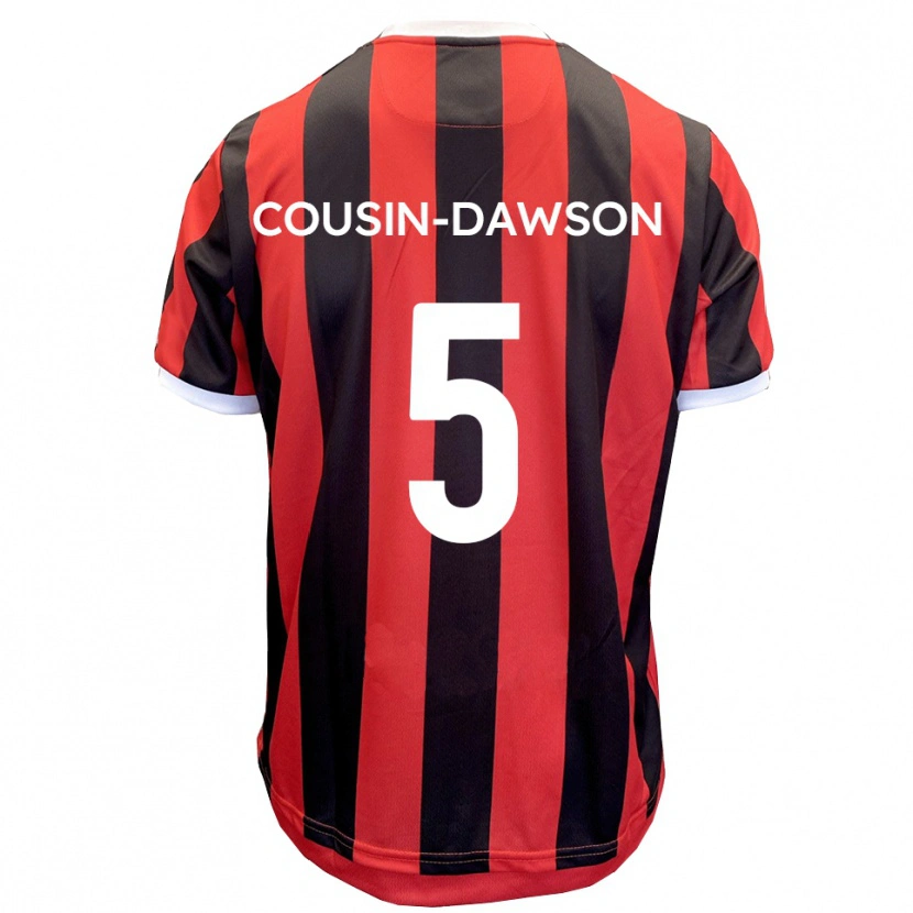Danxen Dětské Finn Cousin-Dawson #5 Červená Černá Daleko Hráčské Dresy 2025/26 Dres
