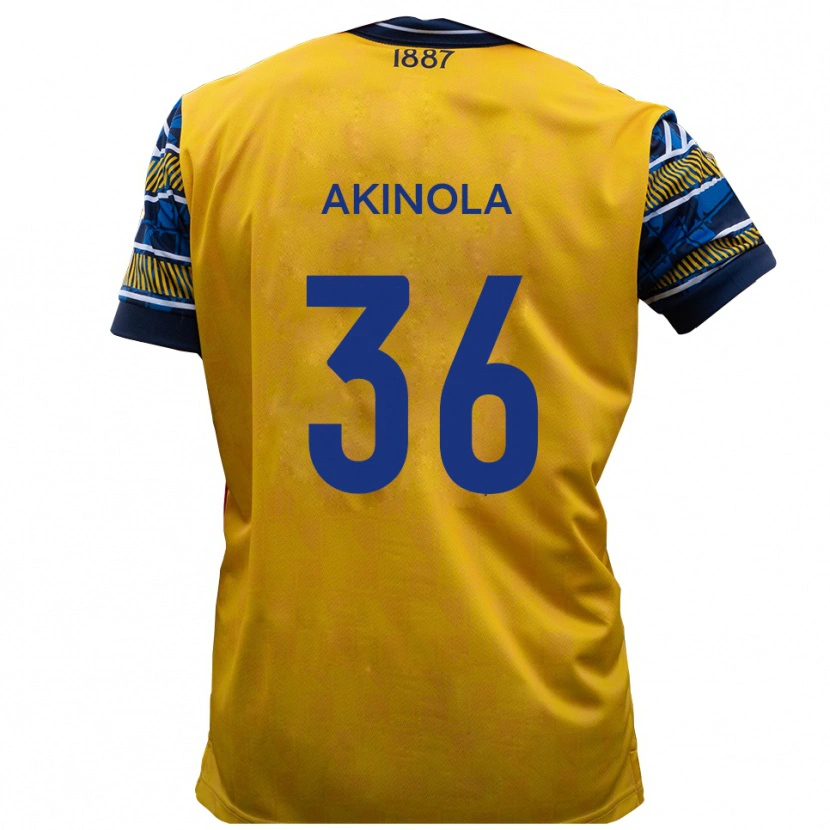 Danxen Dětské Tim Akinola #36 Žlutá Černá Daleko Hráčské Dresy 2025/26 Dres