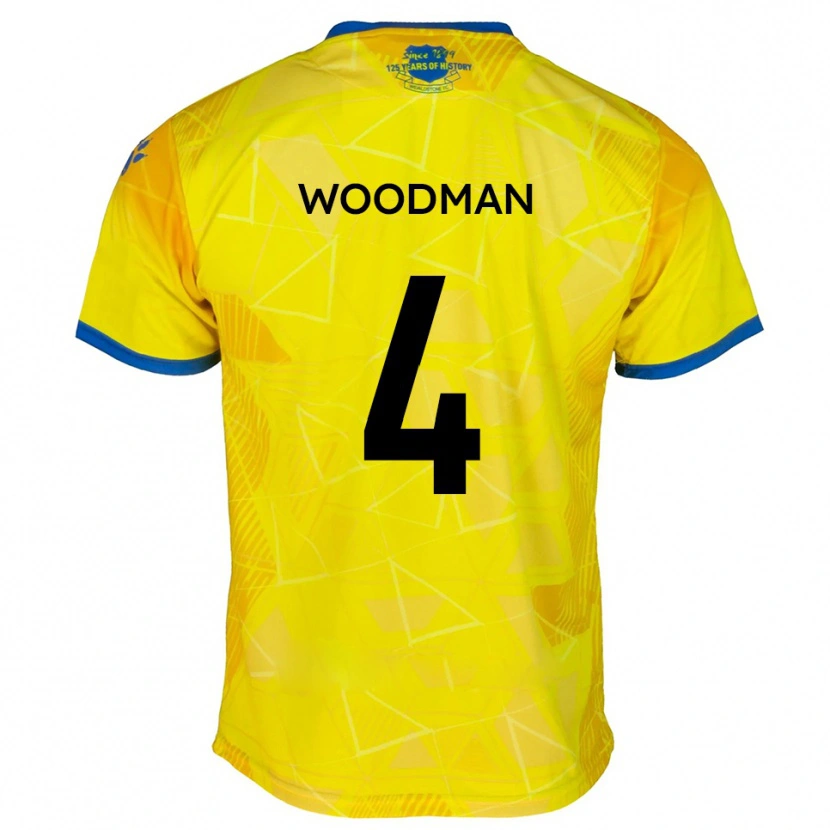 Danxen Dětské Deon Woodman #4 Žlutá Modrá Daleko Hráčské Dresy 2025/26 Dres