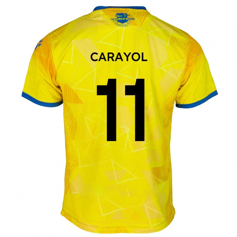 Danxen Dětské Mustapha Carayol #11 Žlutá Modrá Daleko Hráčské Dresy 2025/26 Dres