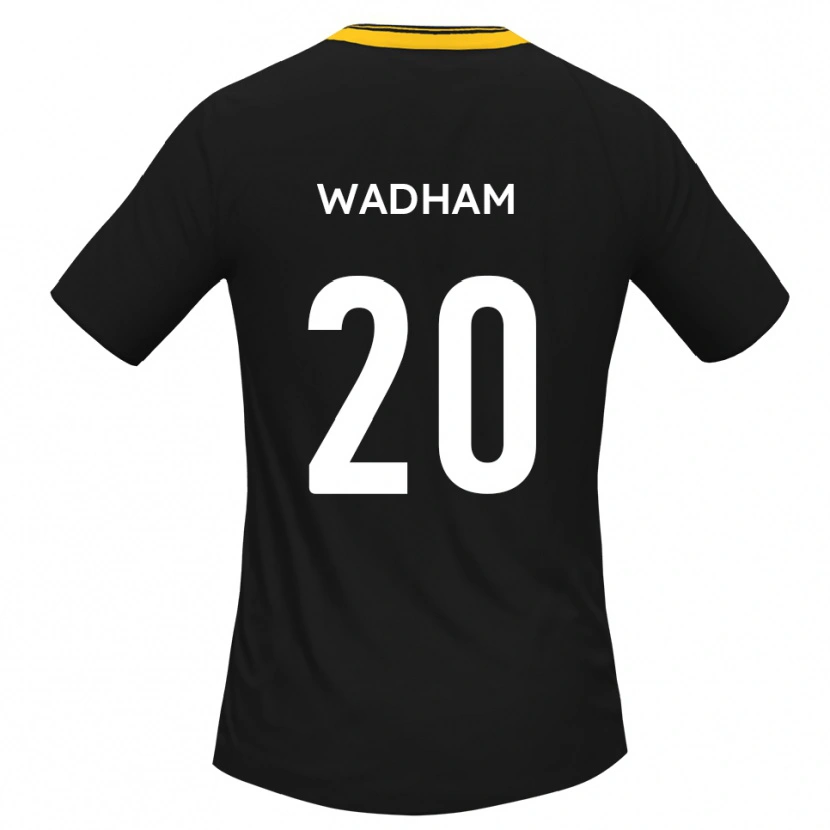 Danxen Dětské Jack Wadham #20 Černá Žlutá Daleko Hráčské Dresy 2025/26 Dres