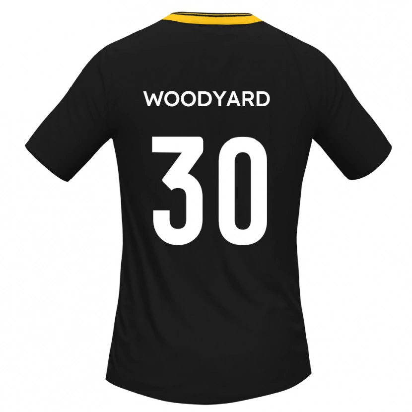 Danxen Dětské Alex Woodyard #30 Černá Žlutá Daleko Hráčské Dresy 2025/26 Dres