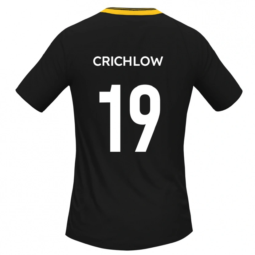Danxen Dětské Kane Crichlow #19 Černá Žlutá Daleko Hráčské Dresy 2025/26 Dres