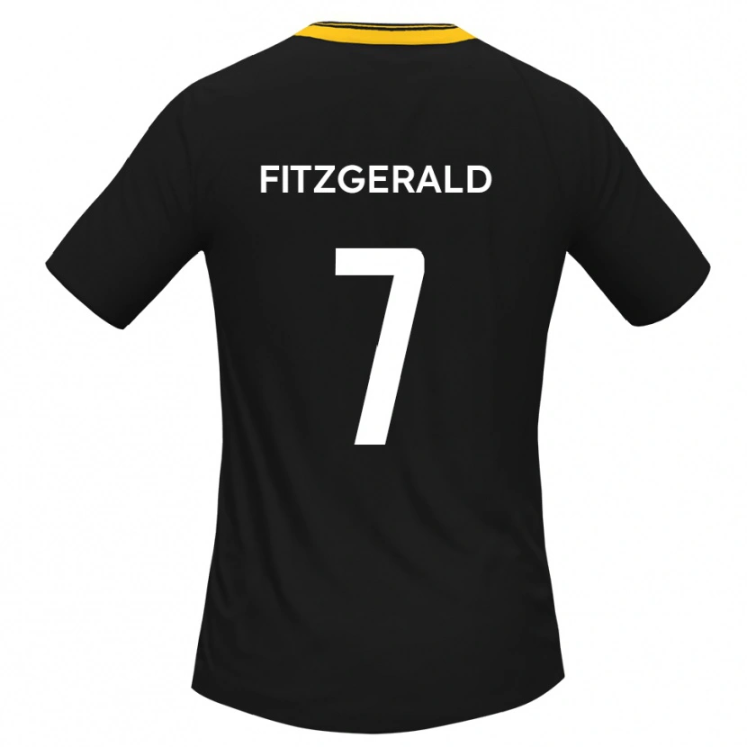 Danxen Dětské Johnny Fitzgerald #7 Černá Žlutá Daleko Hráčské Dresy 2025/26 Dres