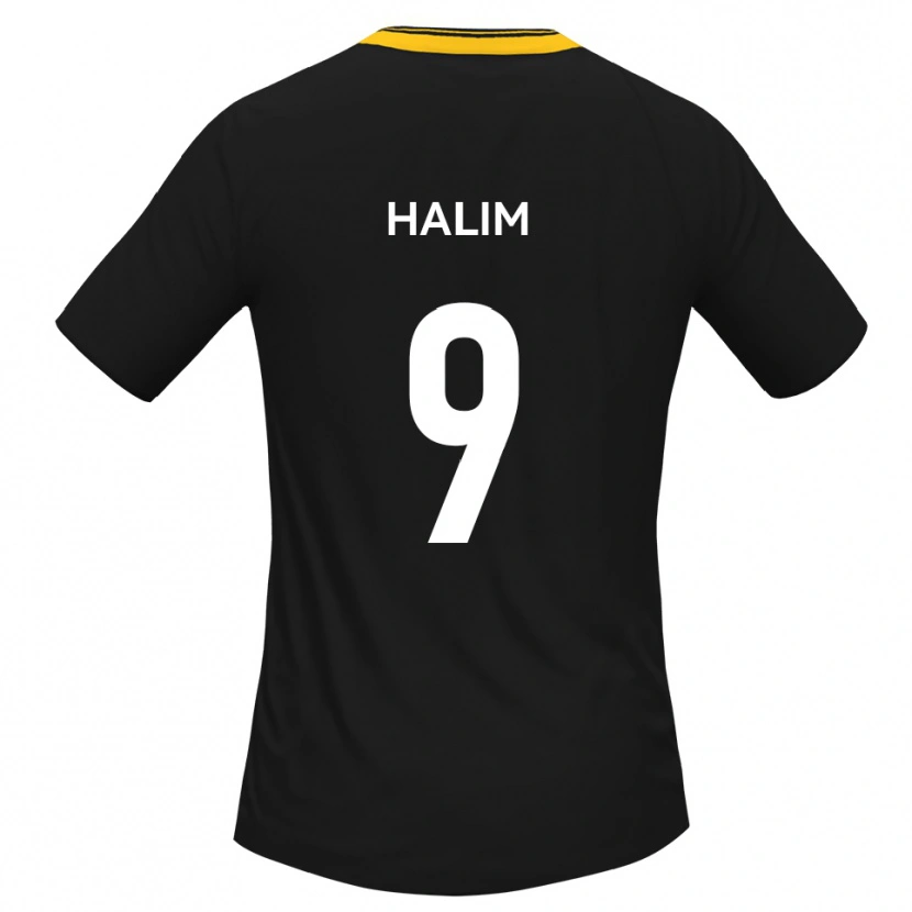 Danxen Dětské Mehmet Halim #9 Černá Žlutá Daleko Hráčské Dresy 2025/26 Dres