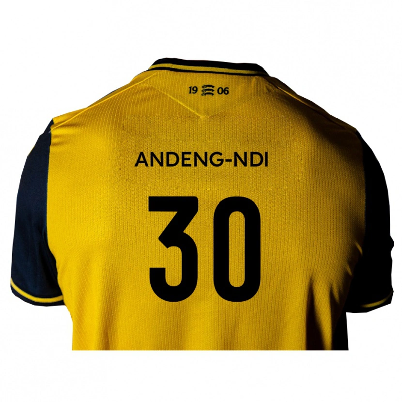 Danxen Dětské Collin Andeng-Ndi #30 Žlutá Černá Daleko Hráčské Dresy 2025/26 Dres