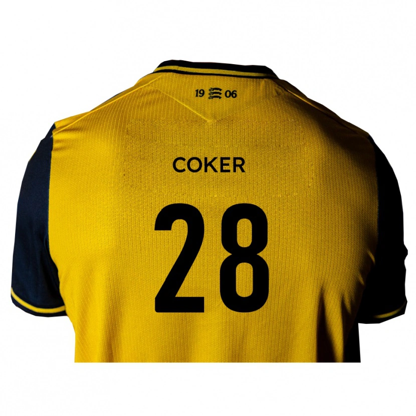 Danxen Dětské Oliver Coker #28 Žlutá Černá Daleko Hráčské Dresy 2025/26 Dres