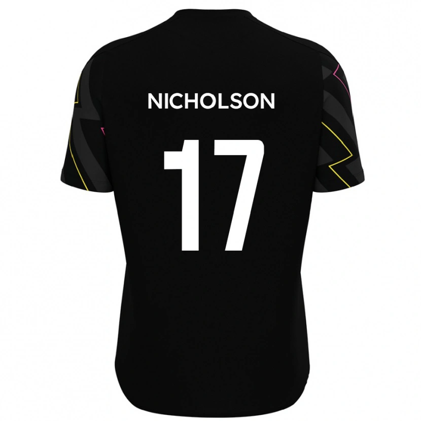 Danxen Dětské Brad Nicholson #17 Černá Šedá Daleko Hráčské Dresy 2025/26 Dres