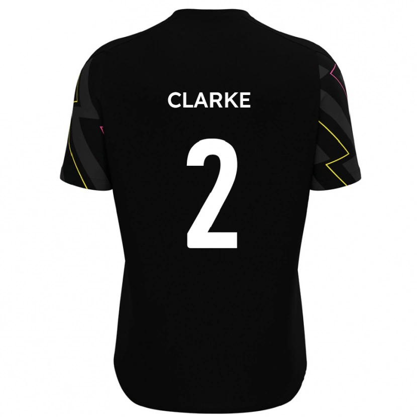 Danxen Dětské James Clarke #2 Černá Šedá Daleko Hráčské Dresy 2025/26 Dres