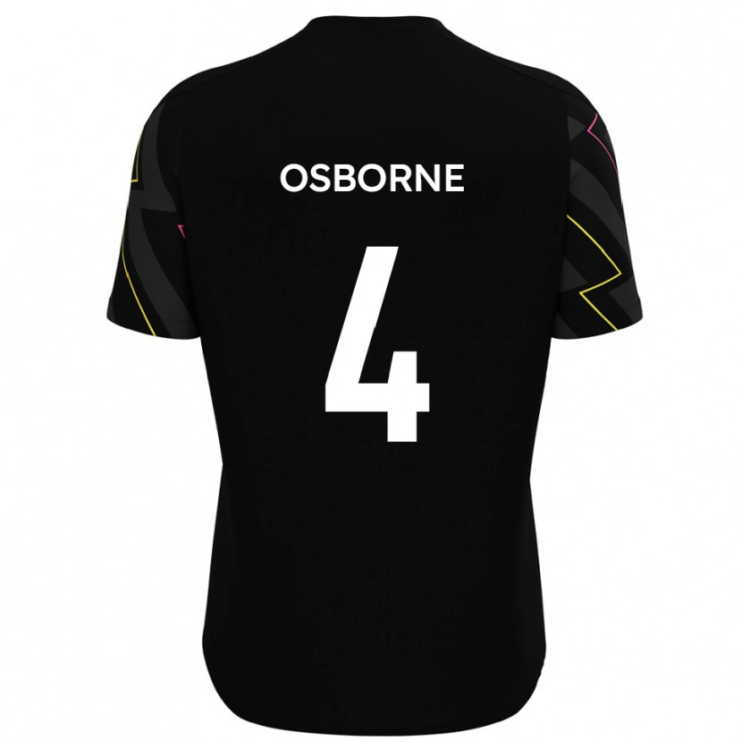 Danxen Dětské Jamey Osborne #4 Černá Šedá Daleko Hráčské Dresy 2025/26 Dres