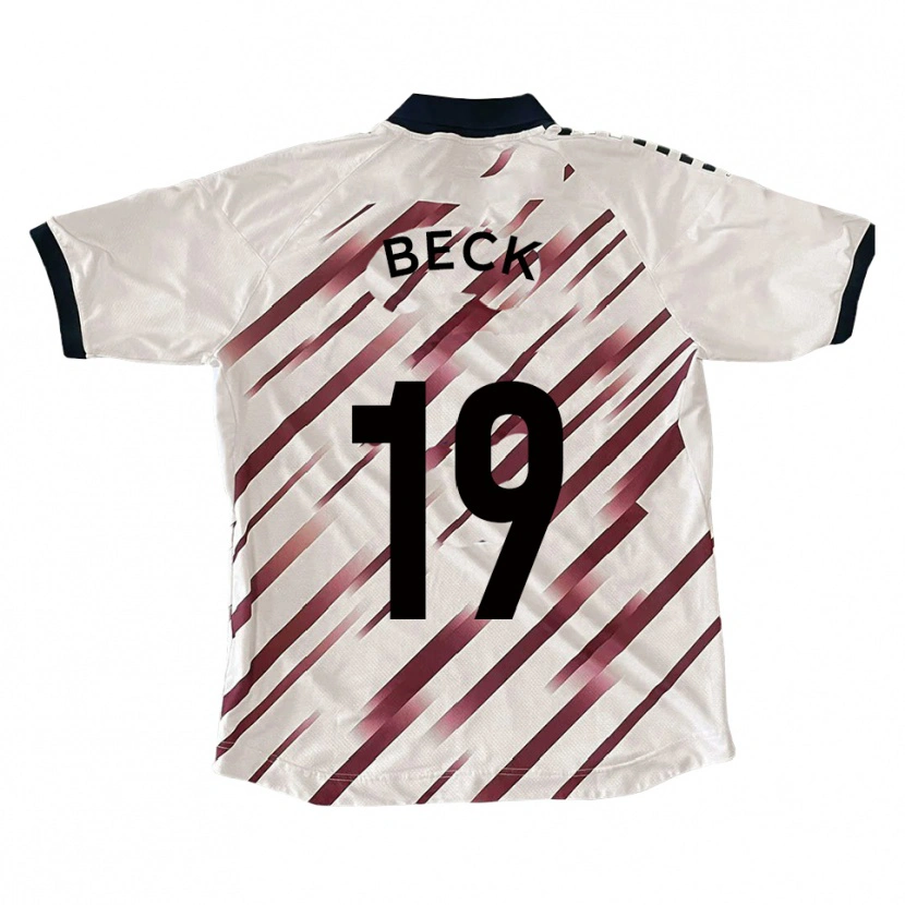 Danxen Dětské Mark Beck #19 Bílá Červená Daleko Hráčské Dresy 2025/26 Dres