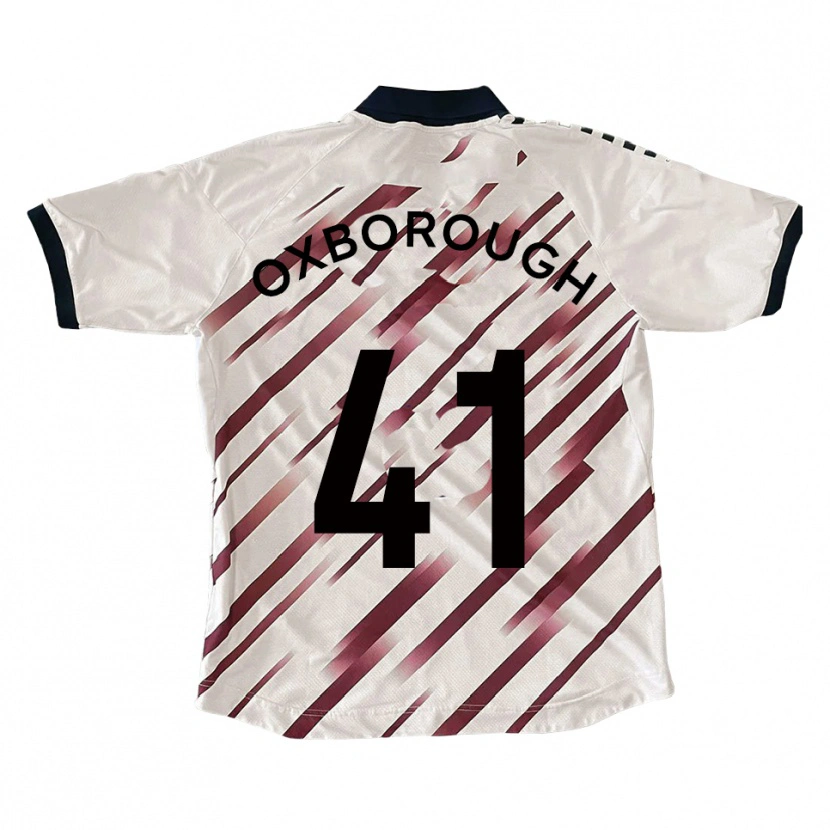 Danxen Dětské Ewan Oxborough #41 Bílá Červená Daleko Hráčské Dresy 2025/26 Dres