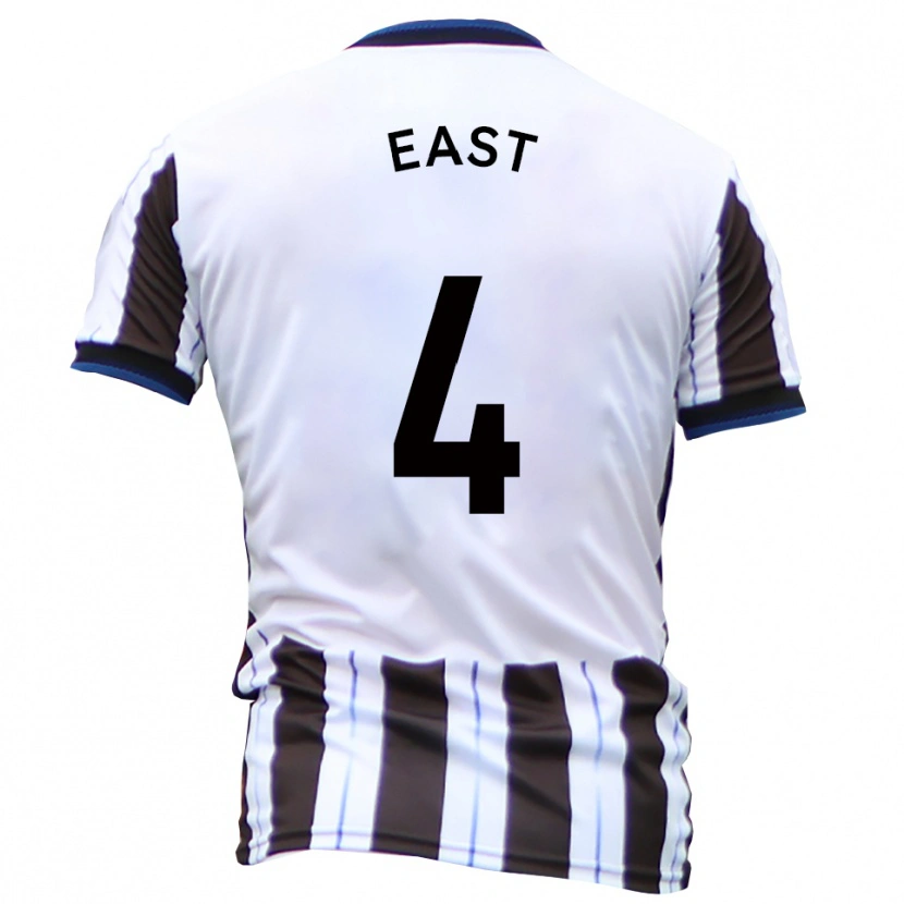 Danxen Dětské Ryan East #4 Bílá Černá Daleko Hráčské Dresy 2025/26 Dres