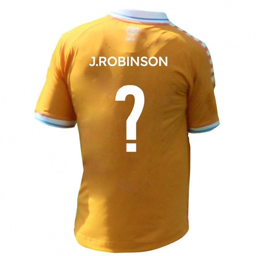 Danxen Dětské Justine Robinson #0 Žlutá Modrá Daleko Hráčské Dresy 2025/26 Dres
