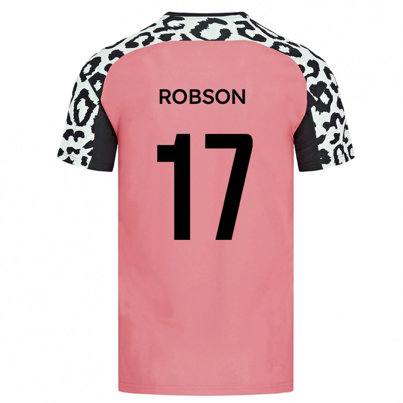 Danxen Dětské Jamie Robson #17 Růžová Černá Daleko Hráčské Dresy 2025/26 Dres