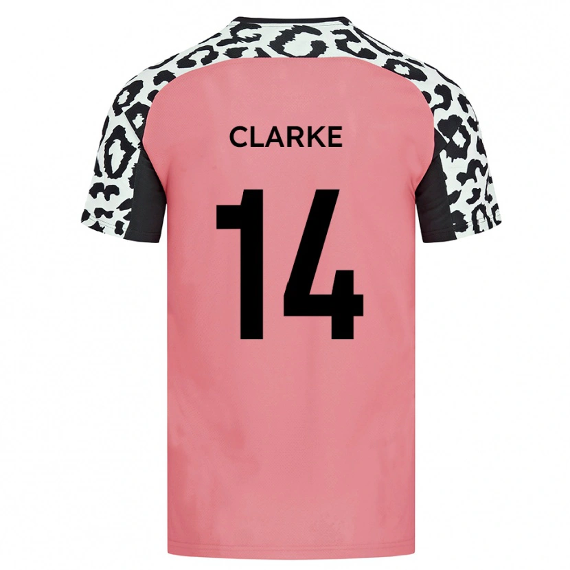 Danxen Dětské Jayden Clarke #14 Růžová Černá Daleko Hráčské Dresy 2025/26 Dres