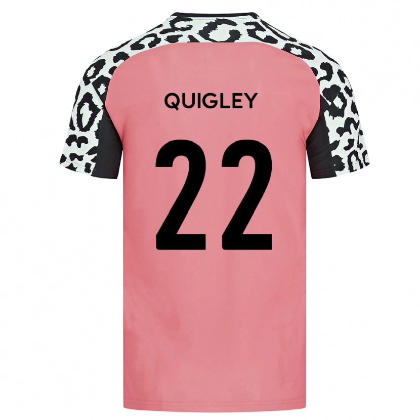 Danxen Dětské Joe Quigley #22 Růžová Černá Daleko Hráčské Dresy 2025/26 Dres