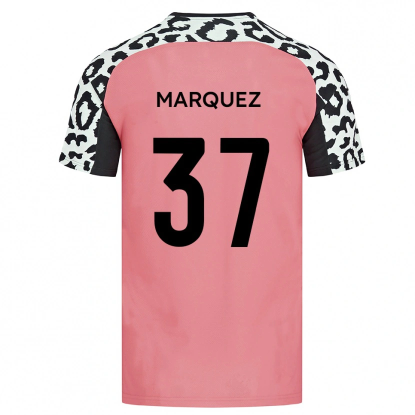 Danxen Dětské Jose Marquez #37 Růžová Černá Daleko Hráčské Dresy 2025/26 Dres