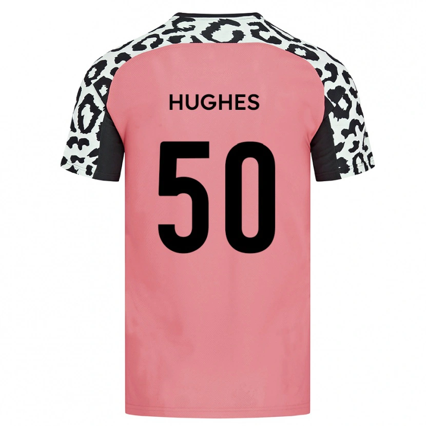 Danxen Dětské Isaac Hughes #50 Růžová Černá Daleko Hráčské Dresy 2025/26 Dres