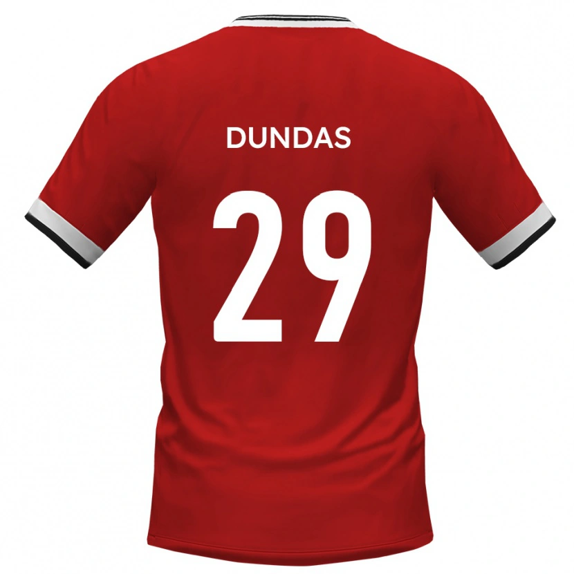 Danxen Dětské Jadyn Dundas #29 Bílá Černá Daleko Hráčské Dresy 2025/26 Dres