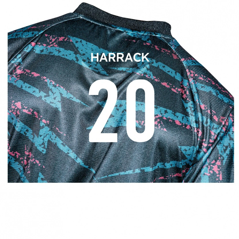 Danxen Dětské Kayden Harrack #20 Černá Tmavě Modrá Daleko Hráčské Dresy 2025/26 Dres