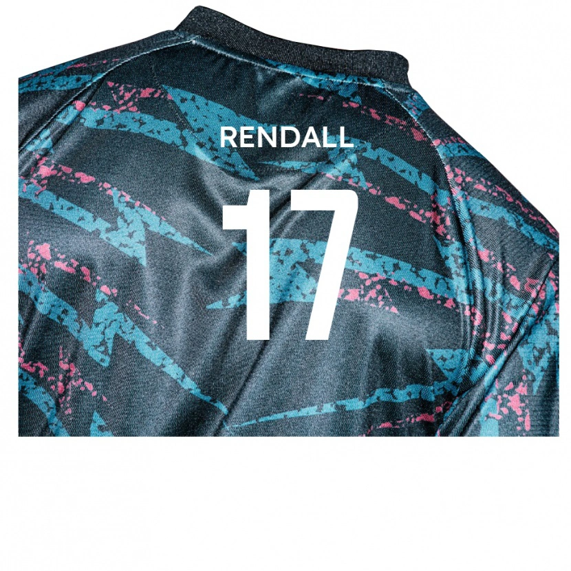 Danxen Dětské Trent Rendall #17 Černá Tmavě Modrá Daleko Hráčské Dresy 2025/26 Dres