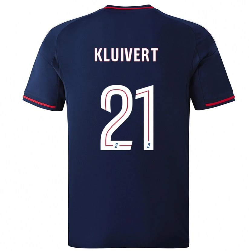 Danxen Dětské Ruben Kluivert #21 Tmavě Modrá Červená Daleko Hráčské Dresy 2025/26 Dres