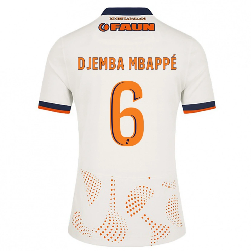 Danxen Dětské Yvan Djemba Mbappé #6 Bílá Oranžová Daleko Hráčské Dresy 2025/26 Dres