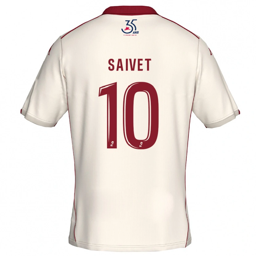 Danxen Dětské Henri Saivet #10 Bílá Vínová Daleko Hráčské Dresy 2025/26 Dres