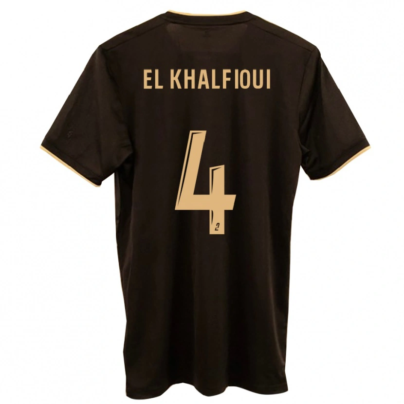 Danxen Dětské Mehdi El Khalfioui #4 Modrá Červená Daleko Hráčské Dresy 2025/26 Dres