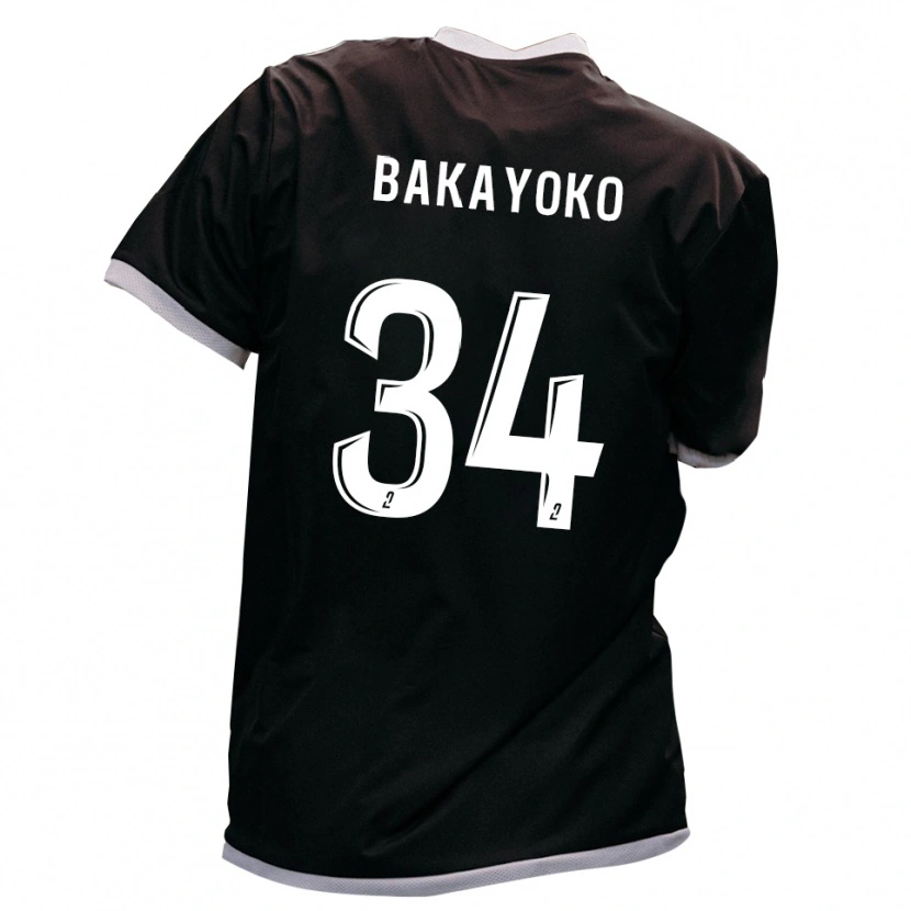 Danxen Dětské Siaka Bakayoko #34 Černá Zlatá Daleko Hráčské Dresy 2025/26 Dres