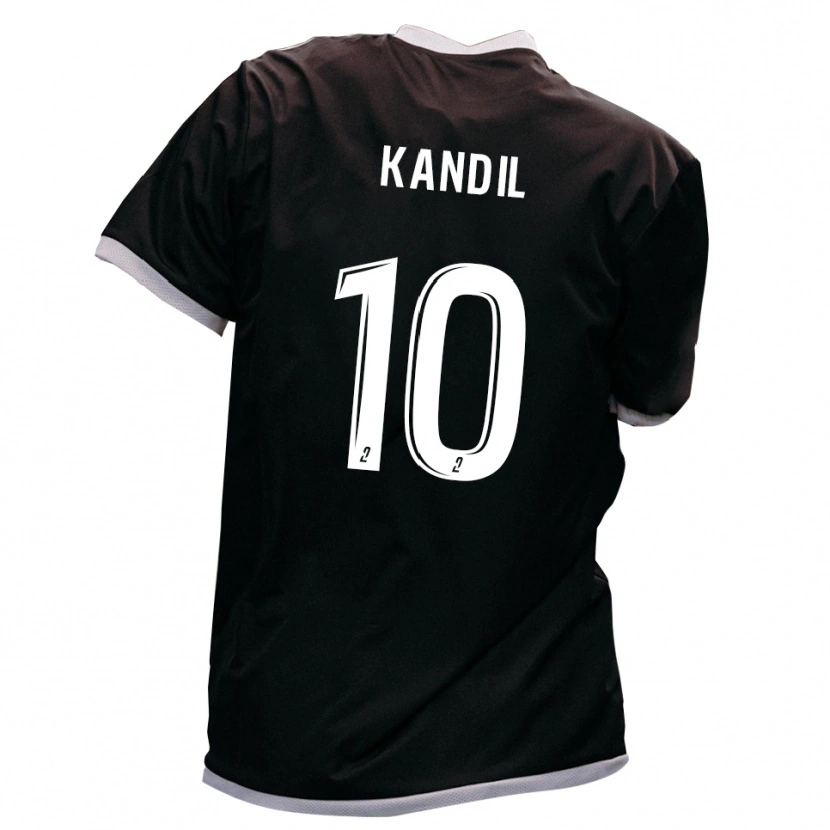 Danxen Dětské Nordine Kandil #10 Černá Zlatá Daleko Hráčské Dresy 2025/26 Dres