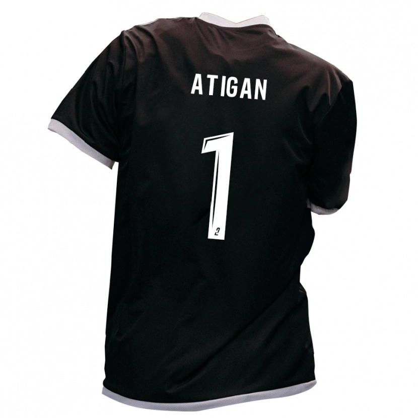 Danxen Dětské Aydin Atigan #1 Černá Zlatá Daleko Hráčské Dresy 2025/26 Dres